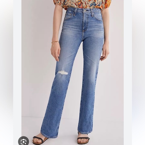 AG Adriano Goldschmied Alexxis Contour 360 High Rise Vintage Straight Leg Jeans - Picture 1 of 5
